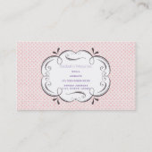 マカロンフランスのデザートインパステルウォーター 名刺 (裏面)