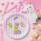 マカロンフランスのパティスインパステル水彩画 ペーパープレート (パーティー)