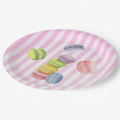 マカロンフランスのパティスインパステル水彩画 ペーパープレート (アングル)