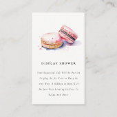 マカロンフランスのベーカリー表示シャワー赤ちゃんシャワー エンクロージャーカード (正面)