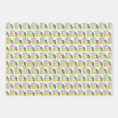 マカロンフランスのペストリーCookieマカロンパティスリー ラッピングペーパーシート (正面2)