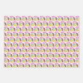 マカロンフランスのペストリーCookieマカロンパティスリー ラッピングペーパーシート (正面)