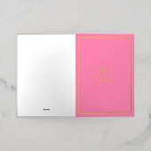 マカロンフランスのマチェリーピンク 箔シーズンカード (外側レイダウン)