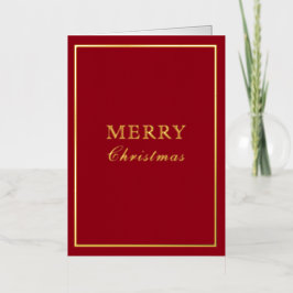 マカロンフランスのメリークリスマスレッド 箔シーズンカード