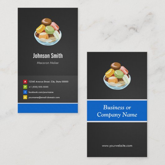 マカロンフランスのメーカーマカロンクリエイティブ革新的 名刺 (正面/裏面)