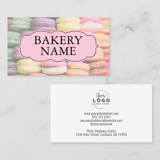 マカロンベーカリー 名刺 (正面/裏面)