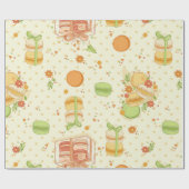 マカロンペストリーズデザートスイーツフローラマカロン ラッピングペーパー (フラット)