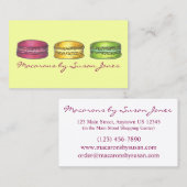 マカロンマカロンフランスの焼いたベーカリーバイクッキー 名刺 (正面/裏面)