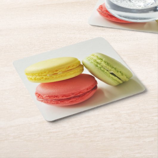 マカロンマカロン スクエアペーパーコースター (アングル)