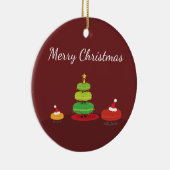 マカロンメリークリスマス セラミックオーナメント (右)