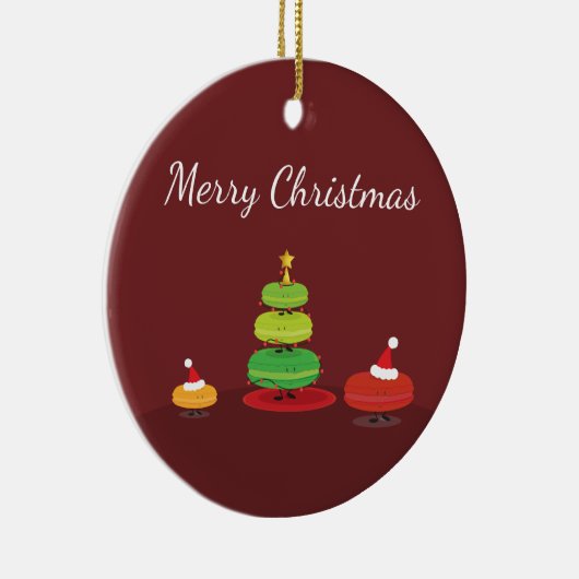マカロンメリークリスマス セラミックオーナメント (右)