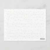 マカロンレシピカード、素晴らしブライダルシャワーアイディア ポストカード (裏面)