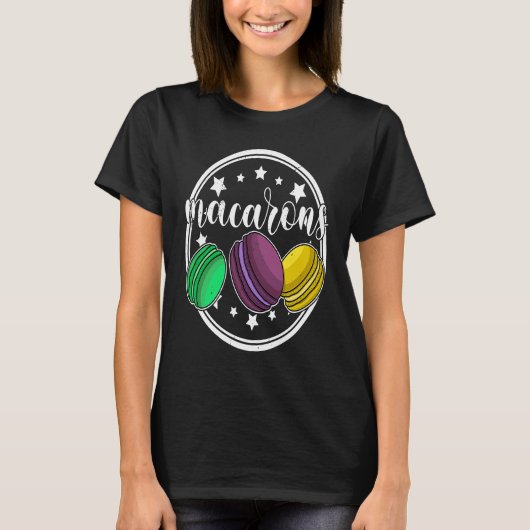 マカロンレシピデザートイタリア菓子サイイ Tシャツ (正面)