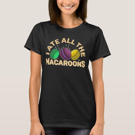 マカロンレシピデザートイタリア菓子サイイ Tシャツ (正面)
