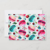 マカロン及び装飾枠RSVP 出欠カード (裏面)