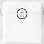 マカロン感謝していパーティーユーMerci 2inch円 ラウンドシール (バッグ)