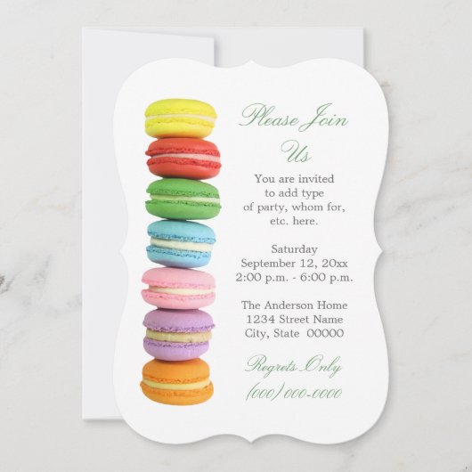 マカロン招待状 招待状 (正面)