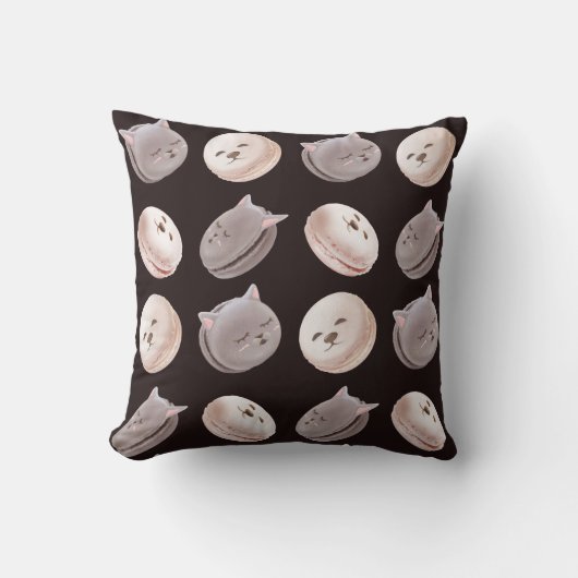 マカロン柄 クッション (正面)