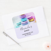 マカロン業カラフルの写真 スクエアシール (封筒)