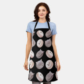 マカロン模様 エプロン (着用した状態)
