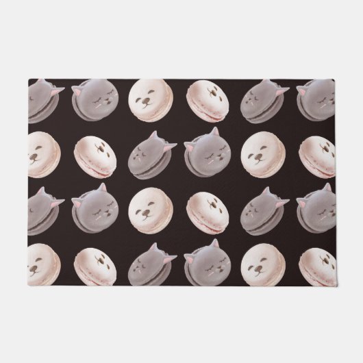 マカロン模様 ドアマット (正面)