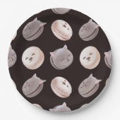 マカロン模様 ペーパープレート (正面)