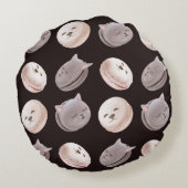 マカロン模様 ラウンドクッション (裏面)