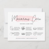 マカロン気にガイドのベーカリーの説明フェミニン サンキューカード (正面)