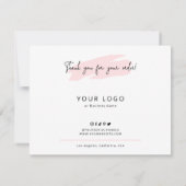 マカロン気にガイドのベーカリーの説明フェミニン サンキューカード (裏面)