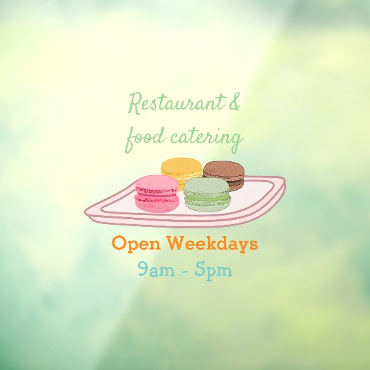 マカロン漫画イラストレーション ウィンドウサイン (シート3)