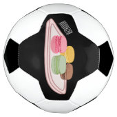 マカロン漫画イラストレーション サッカーボール (回転)