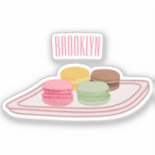 マカロン漫画イラストレーション シール (正面)