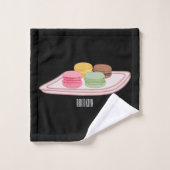 マカロン漫画イラストレーション バスタオルセット (ウォッシュタオル)