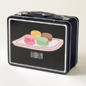 マカロン漫画イラストレーション メタルランチボックス (裏面)