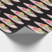 マカロン漫画イラストレーション ラッピングペーパー (角)