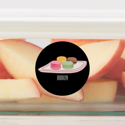 マカロン漫画イラストレーション ラベル (貼付)