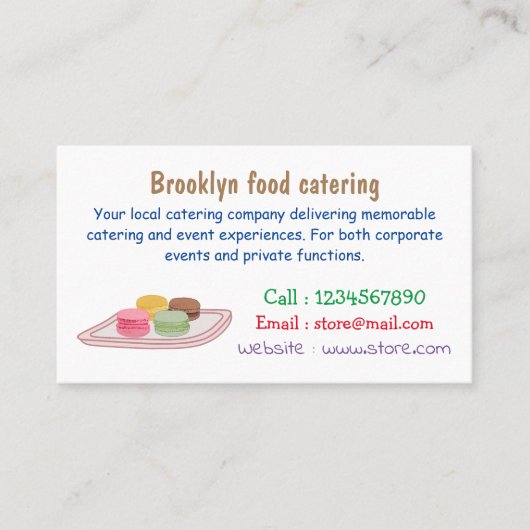 マカロン漫画イラストレーション 名刺 (正面)