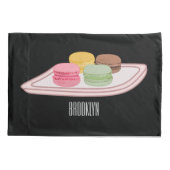 マカロン漫画イラストレーション 枕カバー (裏面)