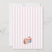 マカロン誕生日招待状ストライプお祝い 招待状 (裏面)
