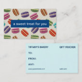 マカロン|のギフトのバウチァ|のベーカリーの紹介カード 割引カード (正面/裏面)