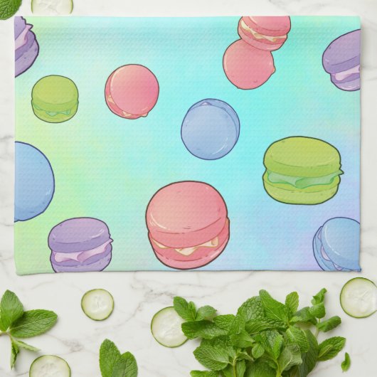 マカロン キッチンタオル (折り畳み)