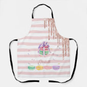 マカロン,グリッタードリップ,ストライプ エプロン (正面)
