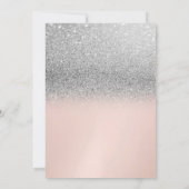 マカロン シルバー グリッター ボケ Sweet 16 パーティー 招待状 (裏面)