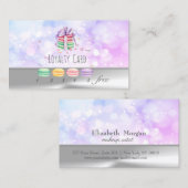 マカロン、シルバー、《写真》ぼけ味ロイヤリティカード ロイヤリティカード (正面/裏面)