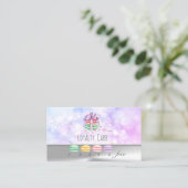 マカロン、シルバー、《写真》ぼけ味ロイヤリティカード ロイヤリティカード (スタンド正面)