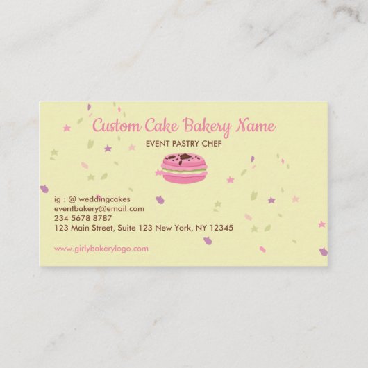 マカロン スターズ エレガント 名刺 (裏面)