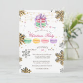 マカロン，ストリングライトスノーフレーククリスマスカンパニー 招待状 (スタンド正面)