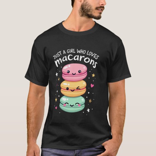 マカロン・マカロンを愛する女フランスのの子 Tシャツ (正面)
