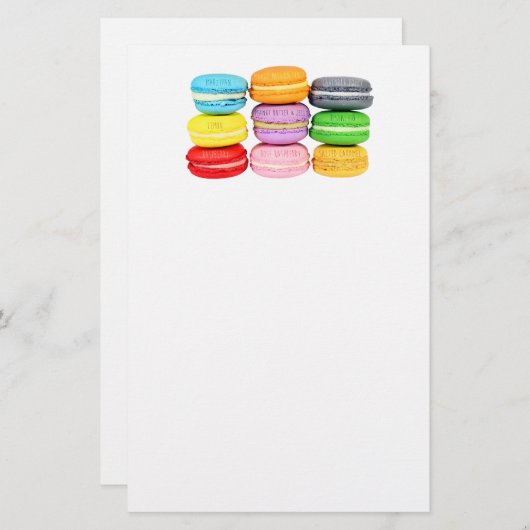 マカロン 便箋 (正面/裏面)