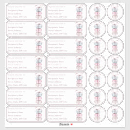マカロン 個別 名前 住所 + 封筒 シール